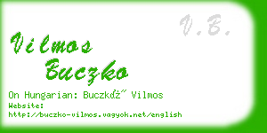 vilmos buczko business card